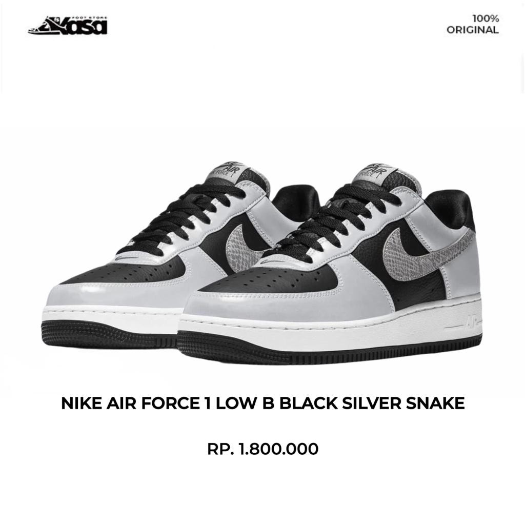 white black and silver air force 1