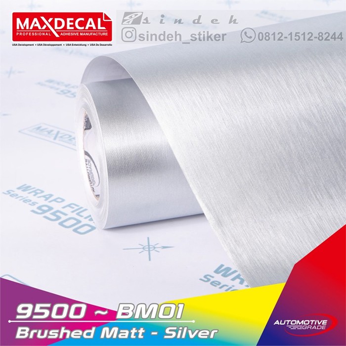 STICKER MAX DECAL BRUSHED MATT SILVER STIKER MOBIL WRAPPING PREMIUM