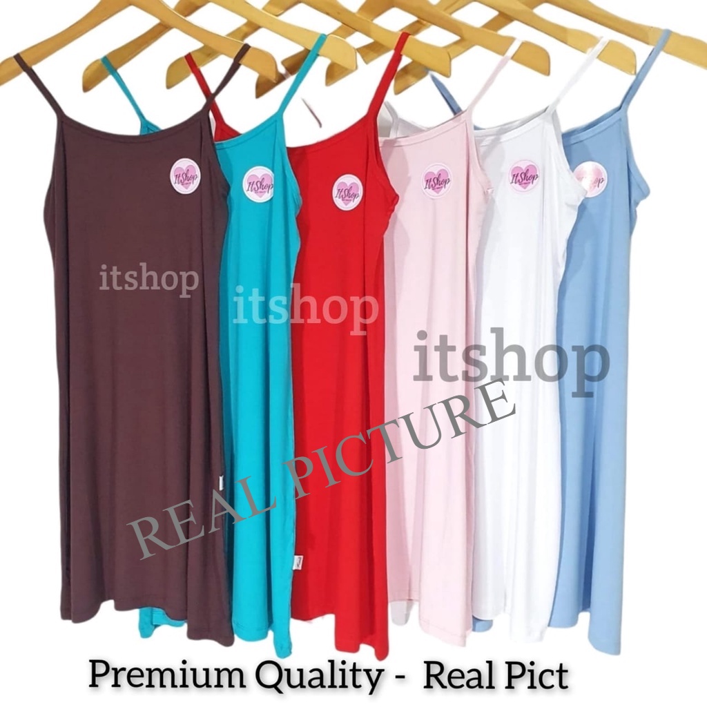 ITSHOPING - Longdress Tunik Tali Kecil / Tanktop Tali Model Panjang Fit 3L Jumbo Strech Tanktop Midi Wanita Allsize Jumbo Fit XXL 3L Premium Banyak Pilihan Warna Longdress Muat Jumbo Super Soft Sleepdress