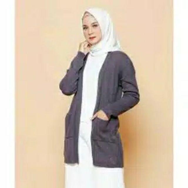 KARDIGAN BELLE/CARDI OVERSIZE RAJUT PREMIUM-Abu tua