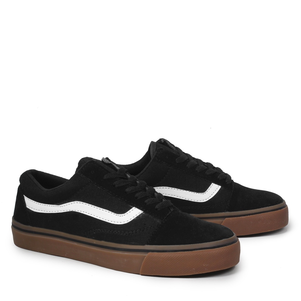 SEPATU SEKOLAH VANS OLDSKOOL BLACK GUM - SNEAKERS VANS OLD SCHOOL PREMIUM MURAH