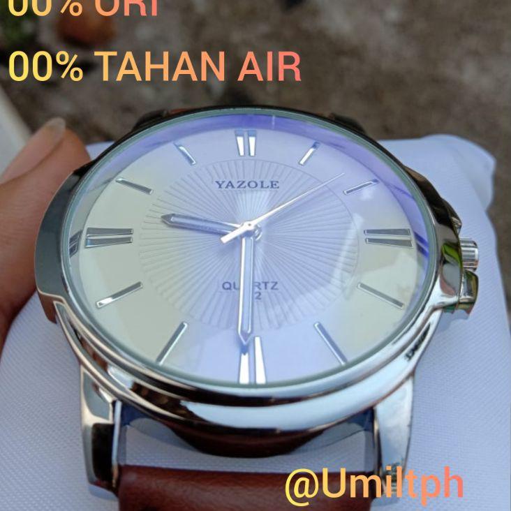 LANGSUNG KIRIM.. Jam kulit terbaru yazole Original anti air siap renang yazole 332 ORI garansi 1 bul