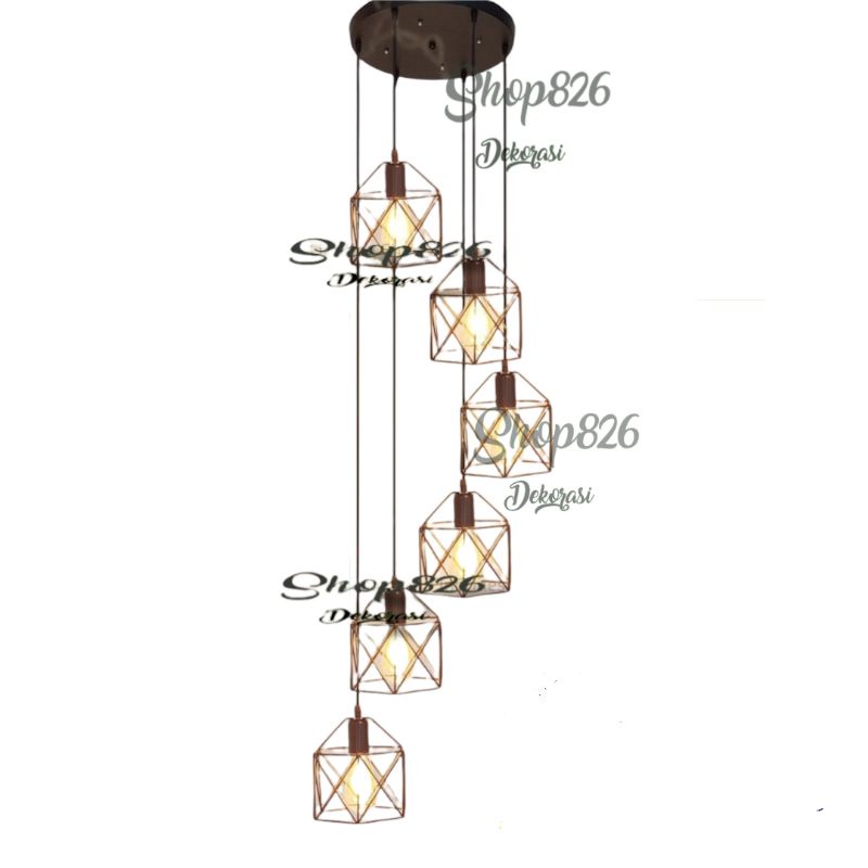 Lampu Gantung hias tangga void minimalis