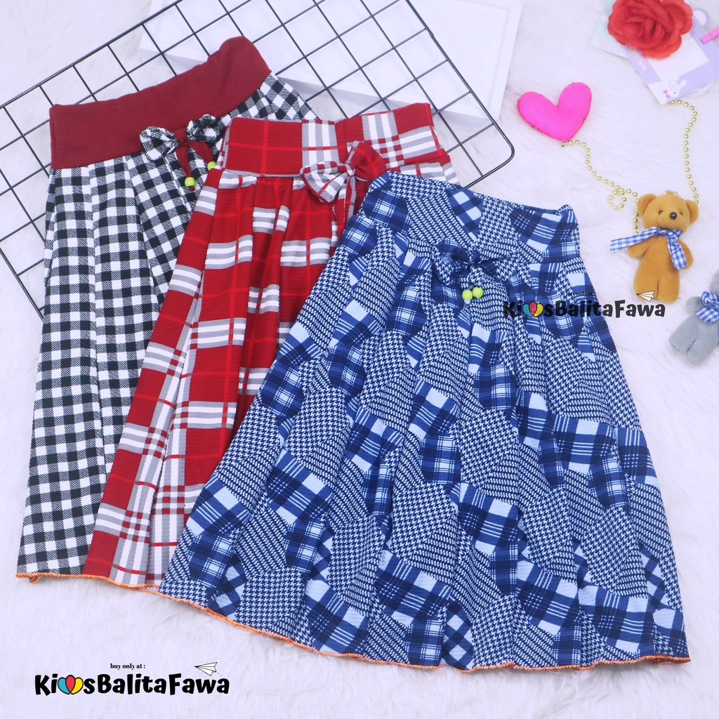 [MOTIF] Rok Pita Bianca uk 8-10 Tahun / Skirt Pendek Polos Motif Anak Perempuan Cewek Bawahan Umbrella