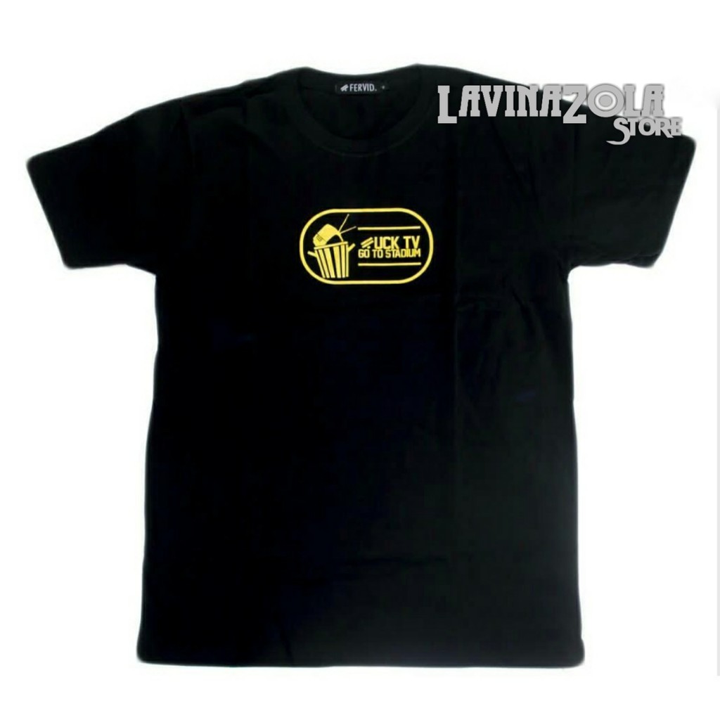 Tshirt baju kaos fuck tv television go to stadium sepak bola persija persib bandung jakarta