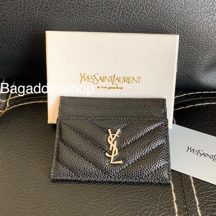 BagAddict Dompet Kartu Card wallet YS*L Caviar SHW Mirror Import VIP termurah