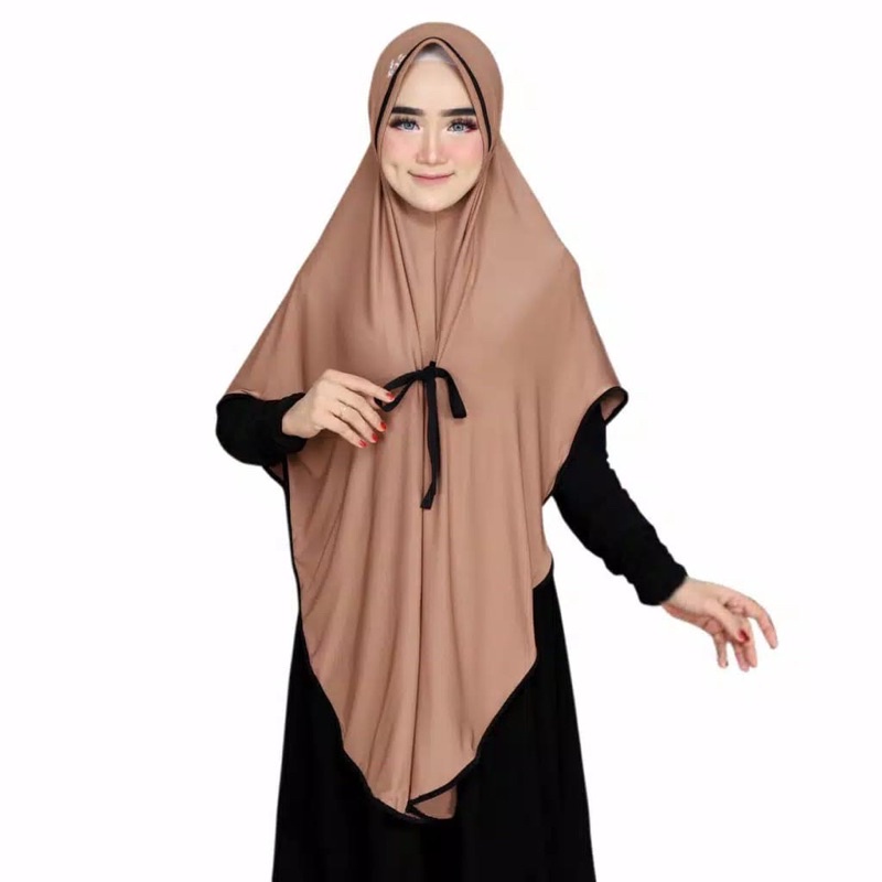 Alny Hijab -Jilbab Instan Niqab Sharmila Jilbab Ayana Cadar Jersey Jilbab 3 in 1 French Khimar Nadhira Niqab