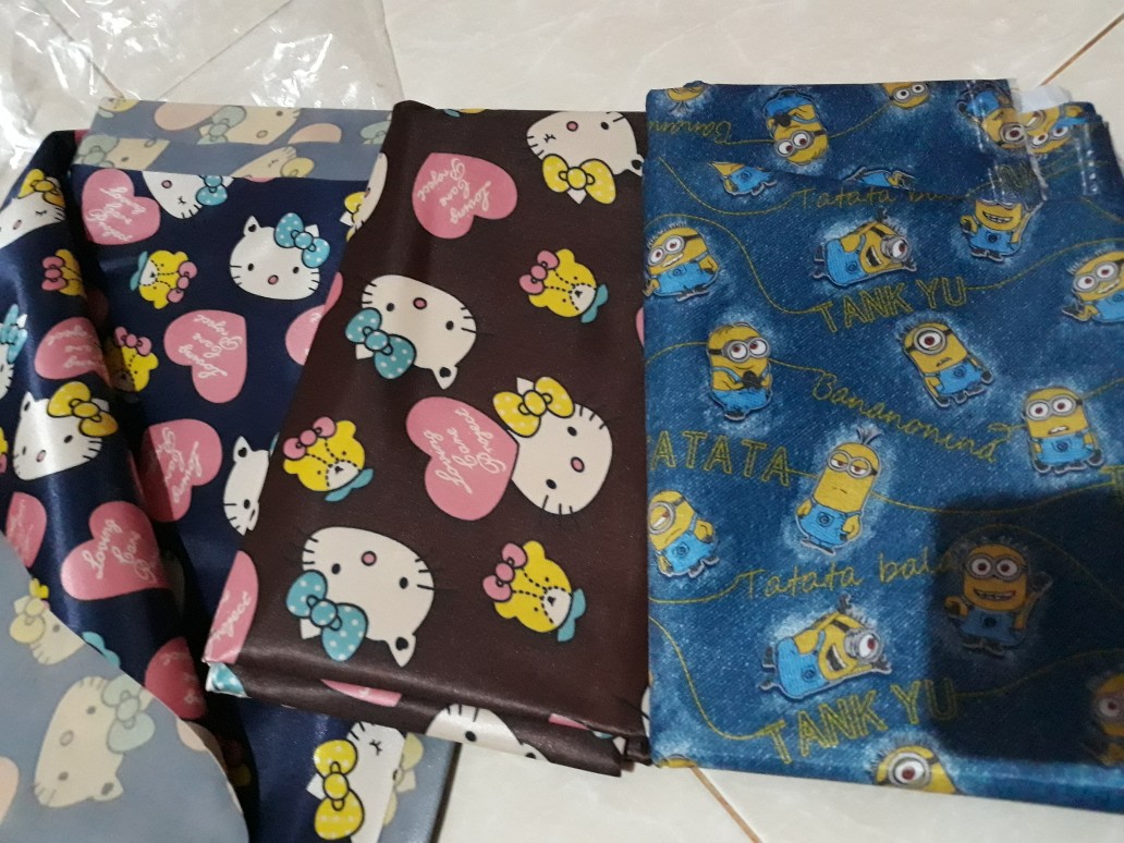 Bahan Mikro Motif Hello Kitty