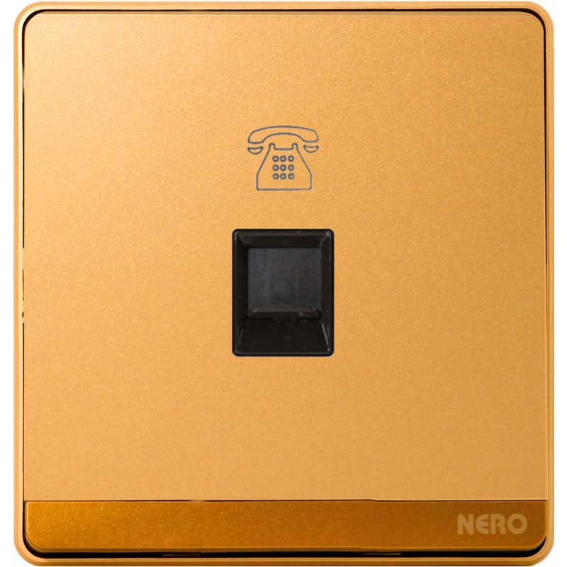 DECORA Q7PH-Gold Saklar Telephone NERO