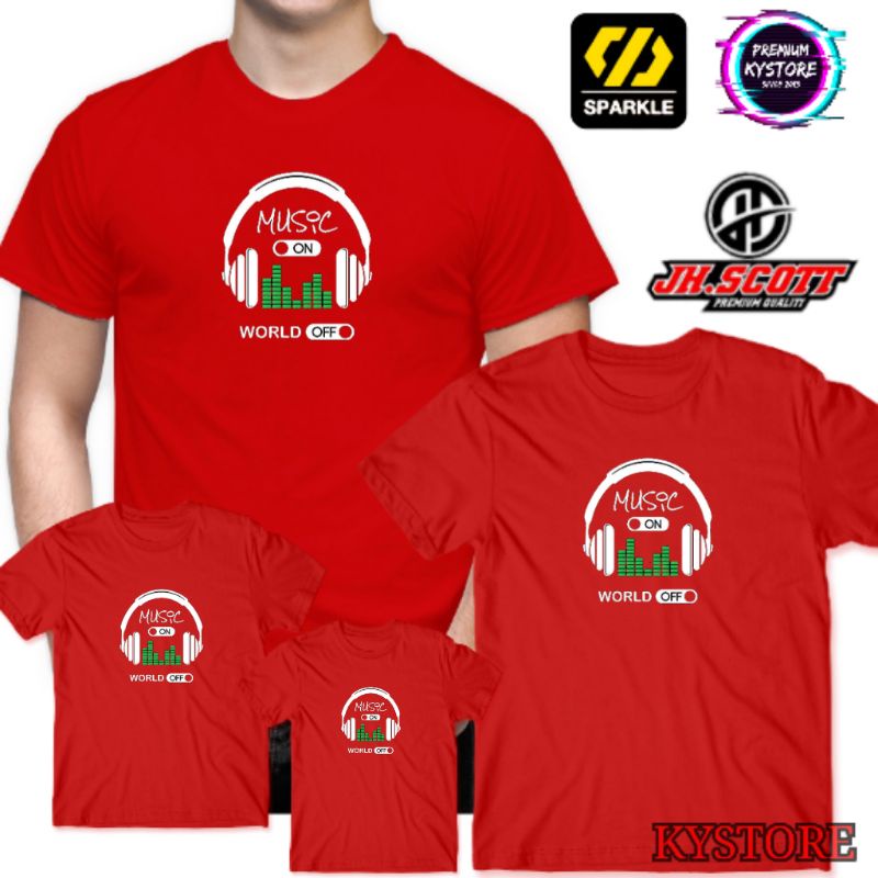 Kaos Distro Lengan Pendek Edisi family Atasan Pria  M - XXL - Kystore