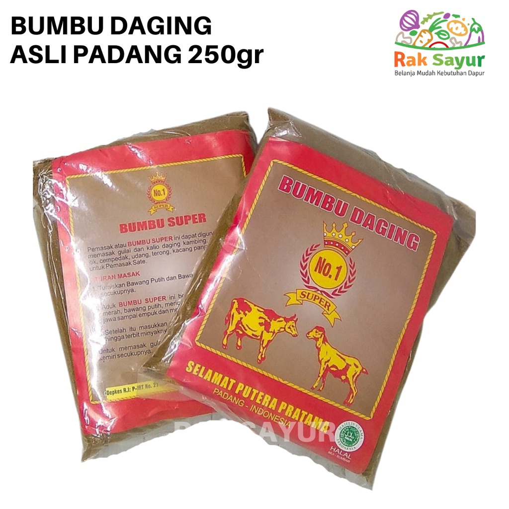 

Bumbu Daging Super 250gr Gulai Daging Kambing Sapi Asli Padang