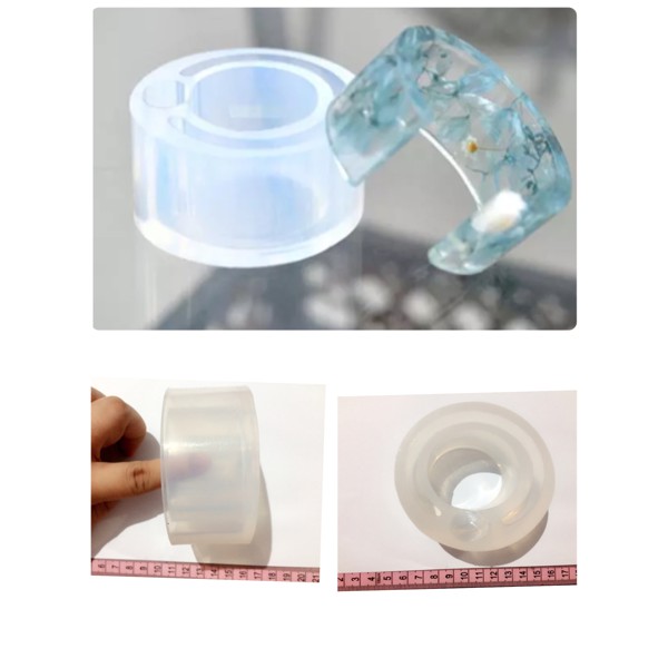 mold resin gelang semi transparan aksesoris bracelet resin craft