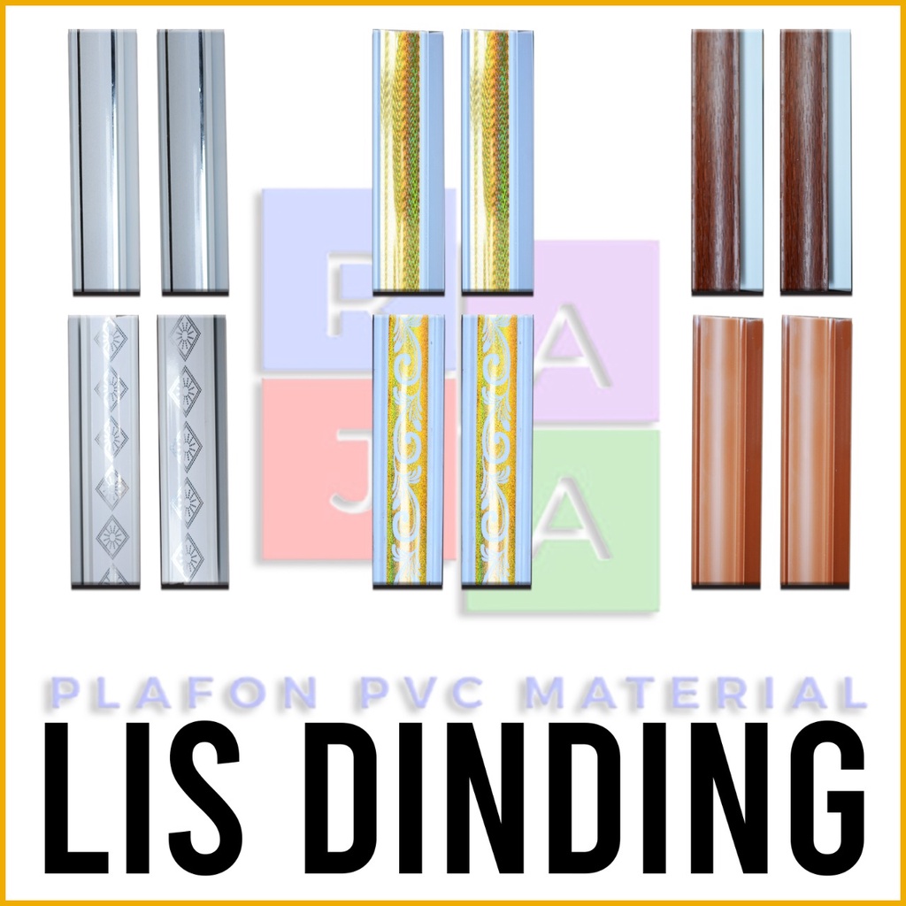 Lis Dinding Plafon PVC Untuk Pinggir Plafon PVC Ukuran 400cm x 6cm