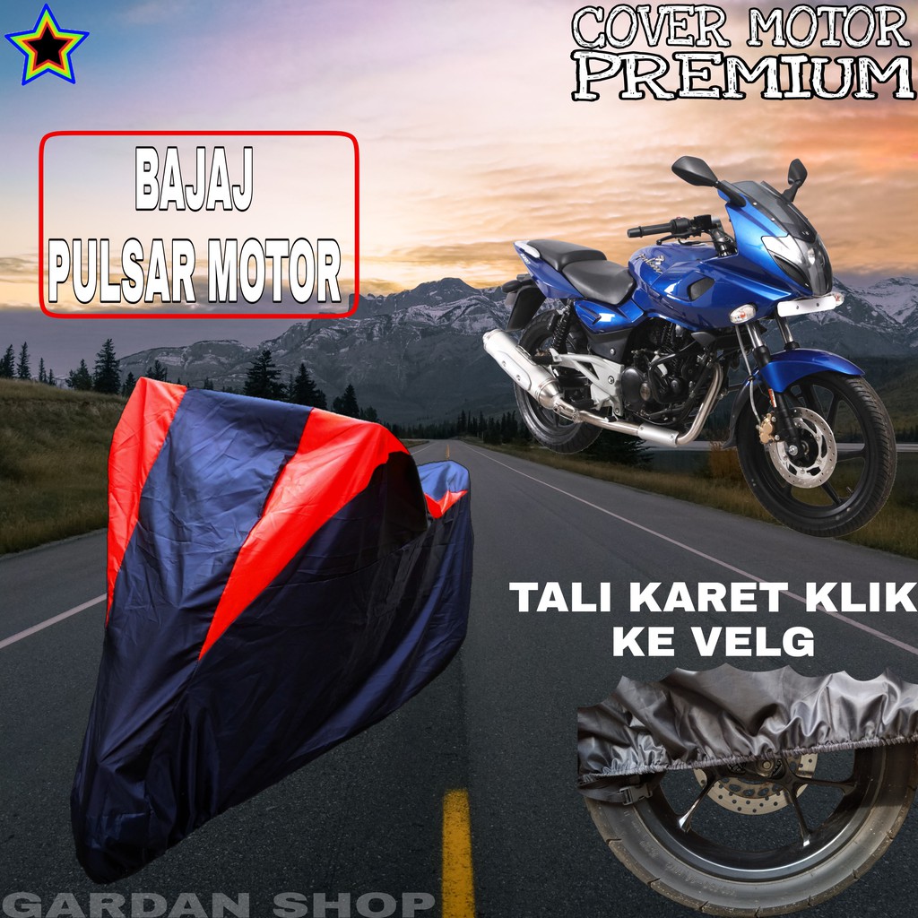 Sarung Motor BAJAJ PULSAR MOTOR Hitam MERAH Body Cover Penutup Pelindung Motor Bajaj PREMIUM