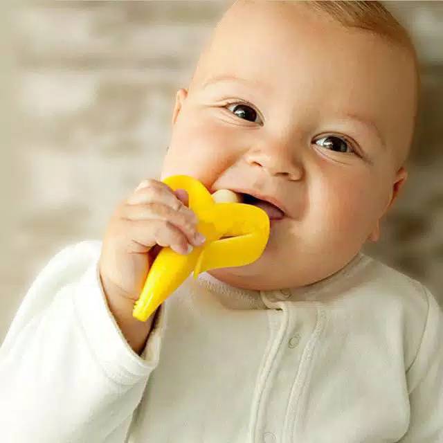 Gigitan bayi banana - Banana toothbrush - sikat gigi pisang