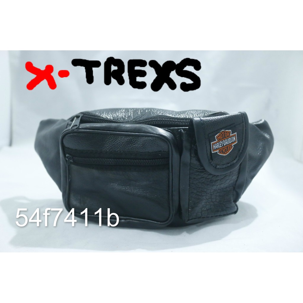 Tas Pinggang Pria Full Kulit Sapi Asli 100% Original Bermerek Branded Waistbag Cowok Model Crazy Hor