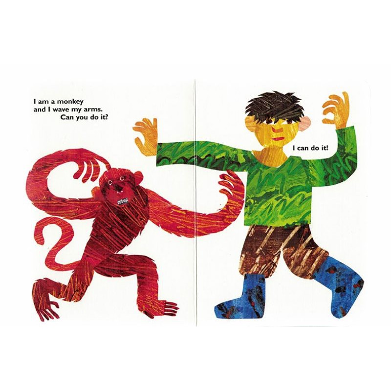 Original From head to toe board book/eric carle/interactive/buku import/buku anak/happychild