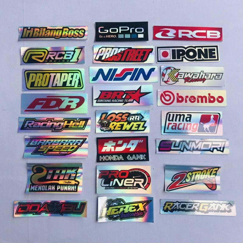 Stiker Sticker Hologram RacingHell Motor Helm Laptop Hp