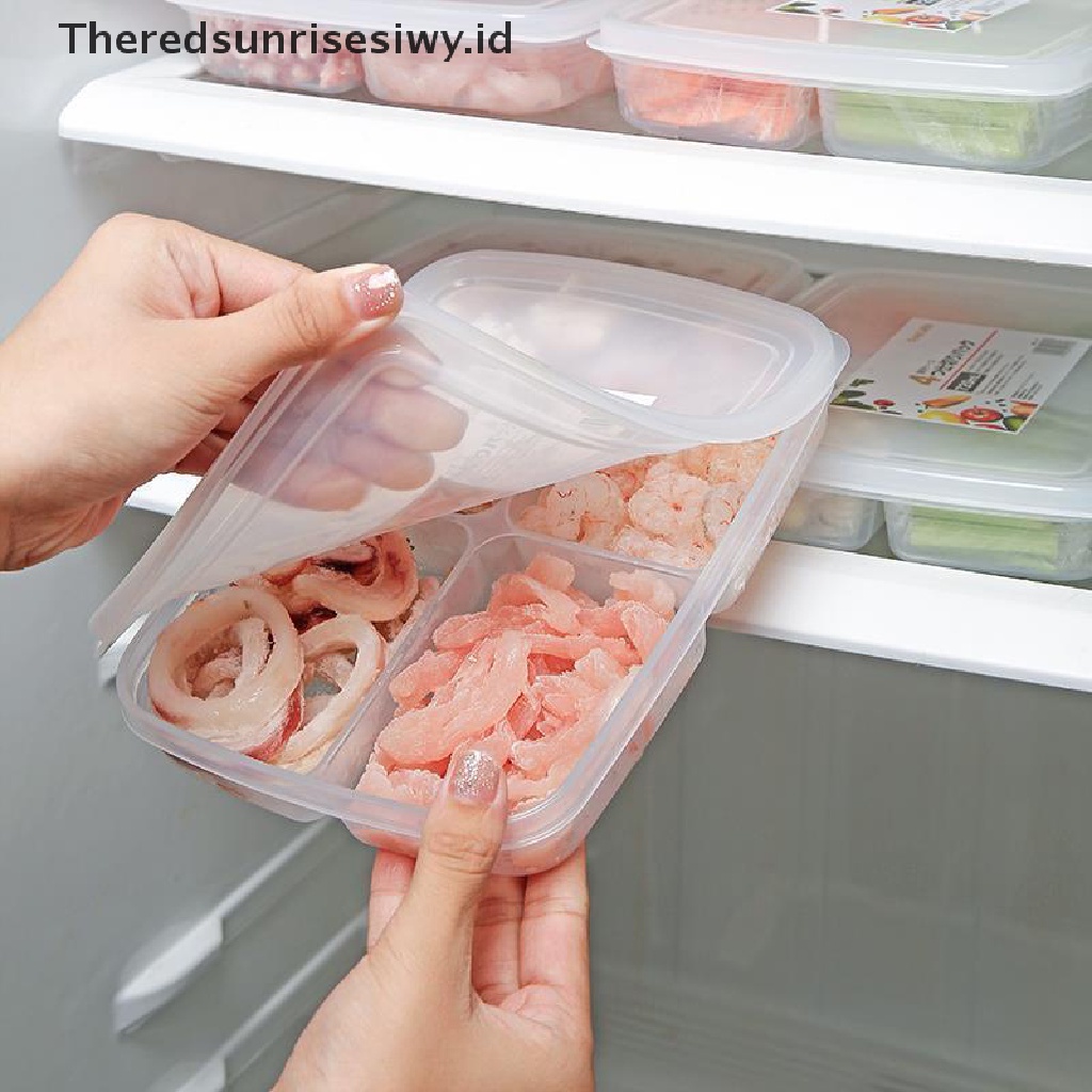 # Alat Rumah Tangga # Kotak Penyimpanan Daging Frozen Empat Kompartemen Untuk Kulkas