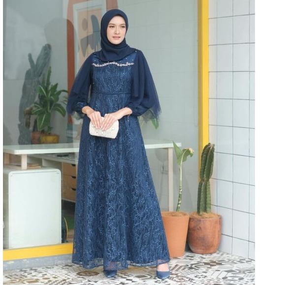 Harga Bersahabat.. Produk Terbaru || ADA JUMBO | BATIK OFFICIAL / Gamis Muslim Aretha / Maxi Brukat 