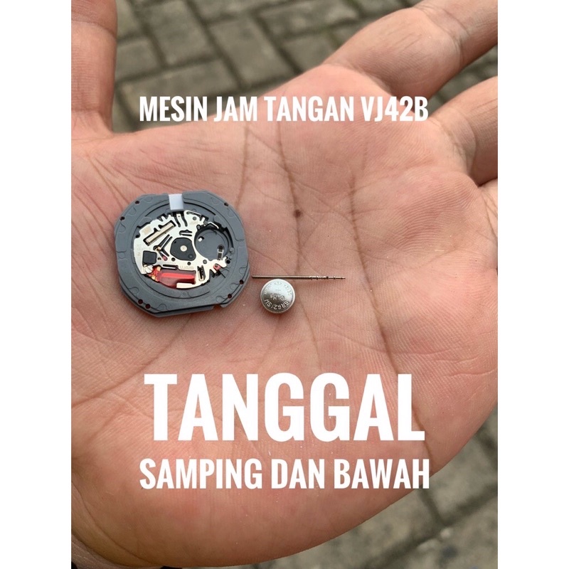 MESIN JAM TANGAN VJ42B VJ 42 B TANGGAL SAMPING DAN TANGGAL BAWAH ORI