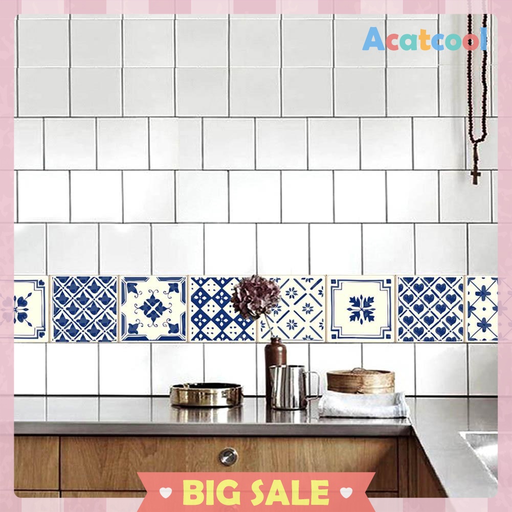 20pcs Waterproof Tiles Mosaic Wall Sticker Kitchen Bathroom Adhesive Decor