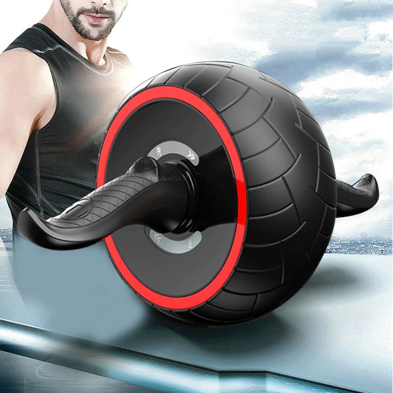 SDP Roda Latihan Bahu Tangan Fitnes Portable  keepfit alat fitness roller abs abdominal wheel exercise - ys150 - black/red By Pro