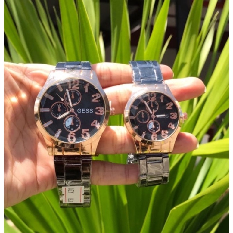 JAM TANGAN COUPLE UNISEX PRIA DAN WANITA WATER RESISTAN RANTAI STAINLIS STEL FREE BATRAI_JAM TANGAN WANITA_JAM TANGAN PRIA_JAM TANGAN COUPLE COWOK DAN CEWEK