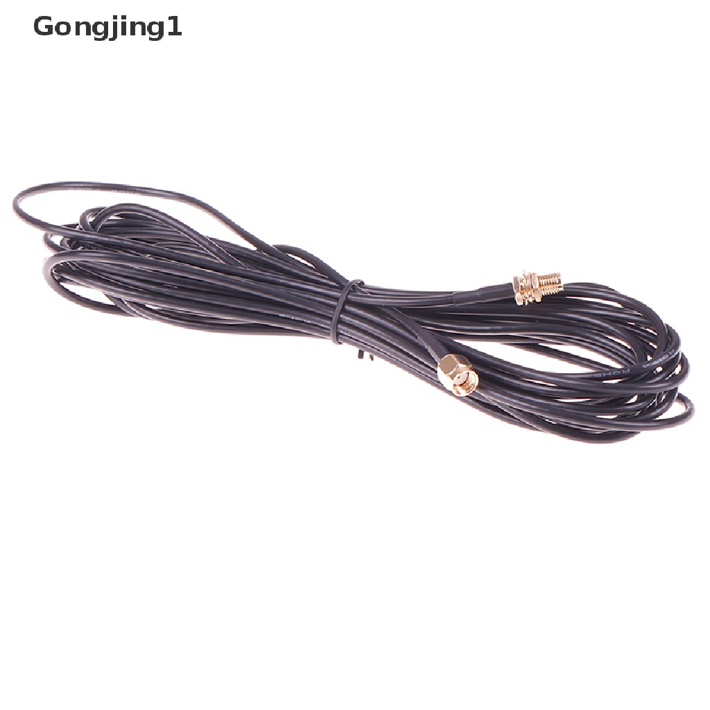 Gongjing1 1PC Kabel extension Antena router WiFi RG174 RP-SMA male Ke female Panjang 5m