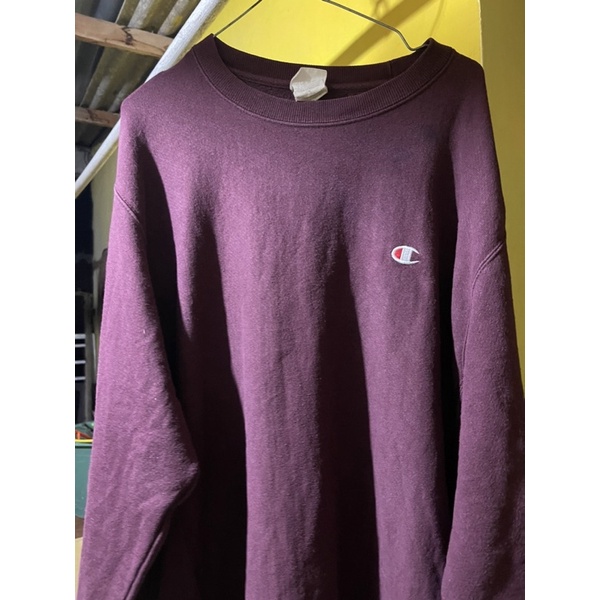 crewneck champion burgundy reverse weave second