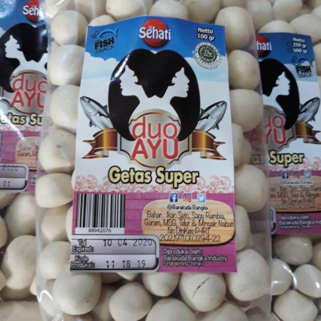 Getas ikan super BK duo ayu 100 gram