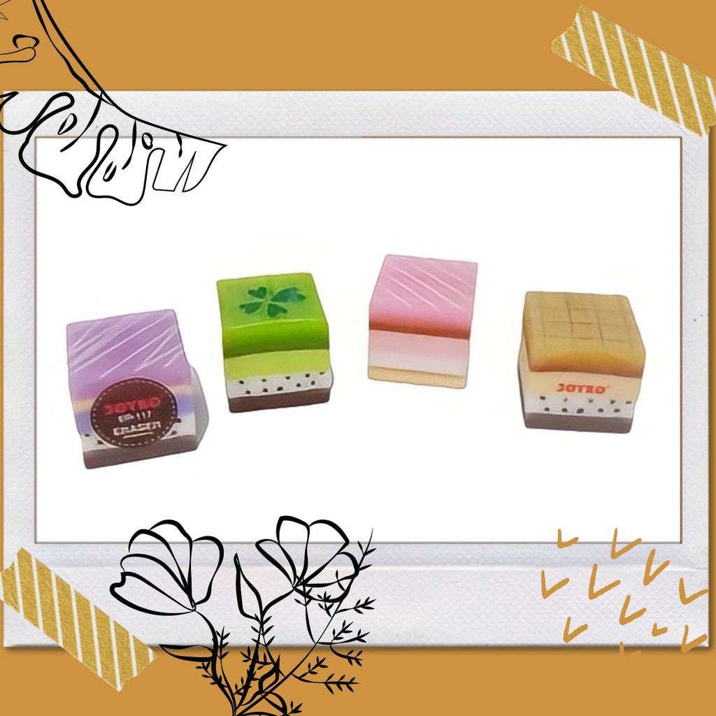 

Joyko penghapus cake edition bersih 4 varian 2,5 X 2,5 cm