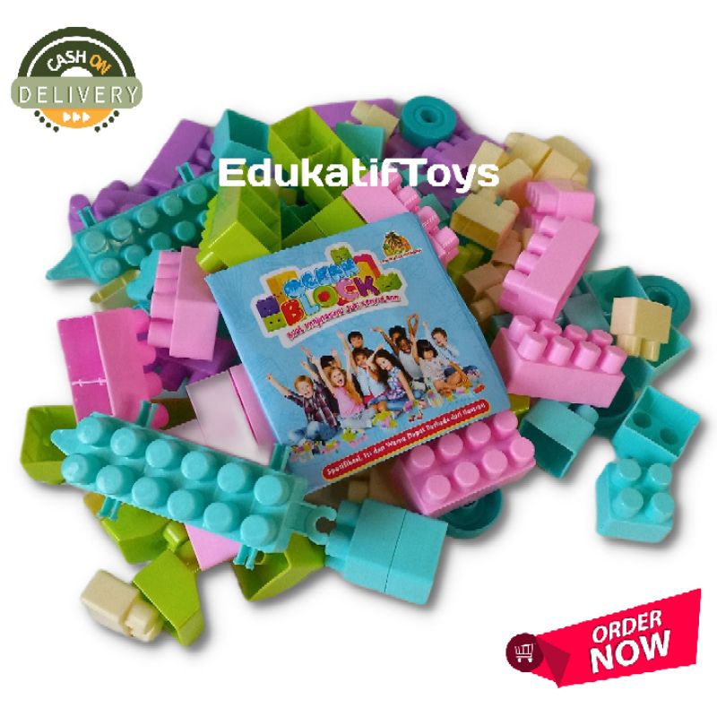 Mainan Lego / Block Kreasi Besar isi 85 pcs