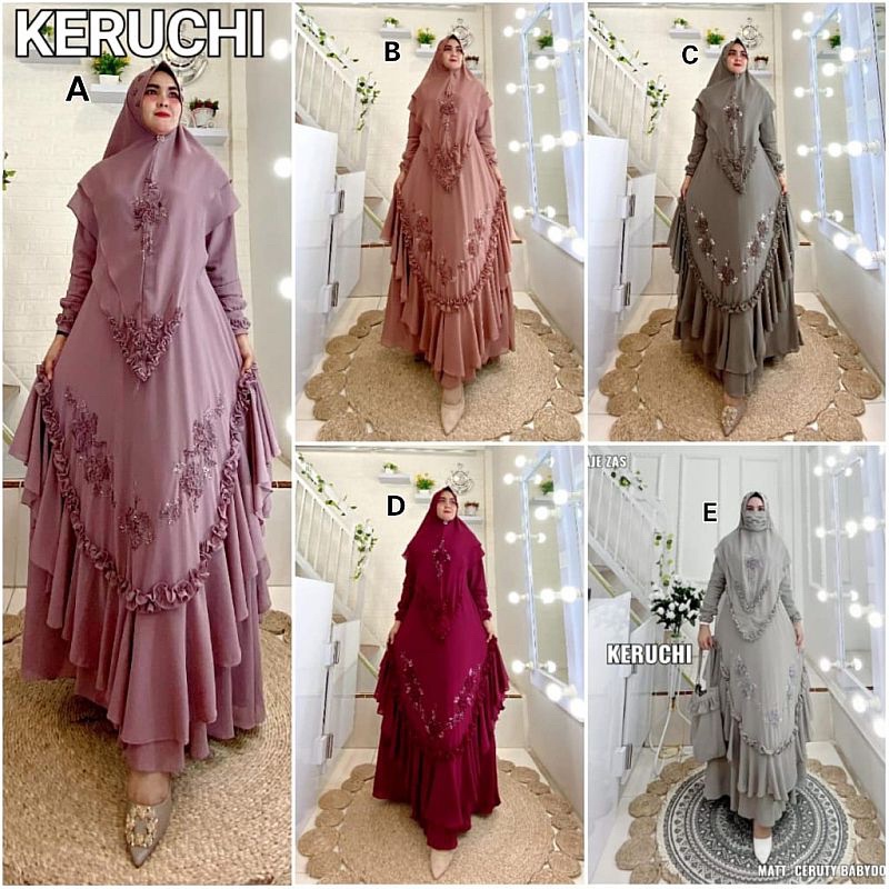 Set / Stelan Pesona by Irna Gallery / KERUCHI SYARI PART 7 BY AJEZAS (PO 22 SEPTEMBER)