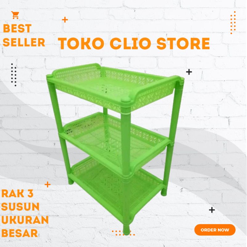 Rak Plastik Serbaguna 3 Susun / Tingkat - Ukuran Besar