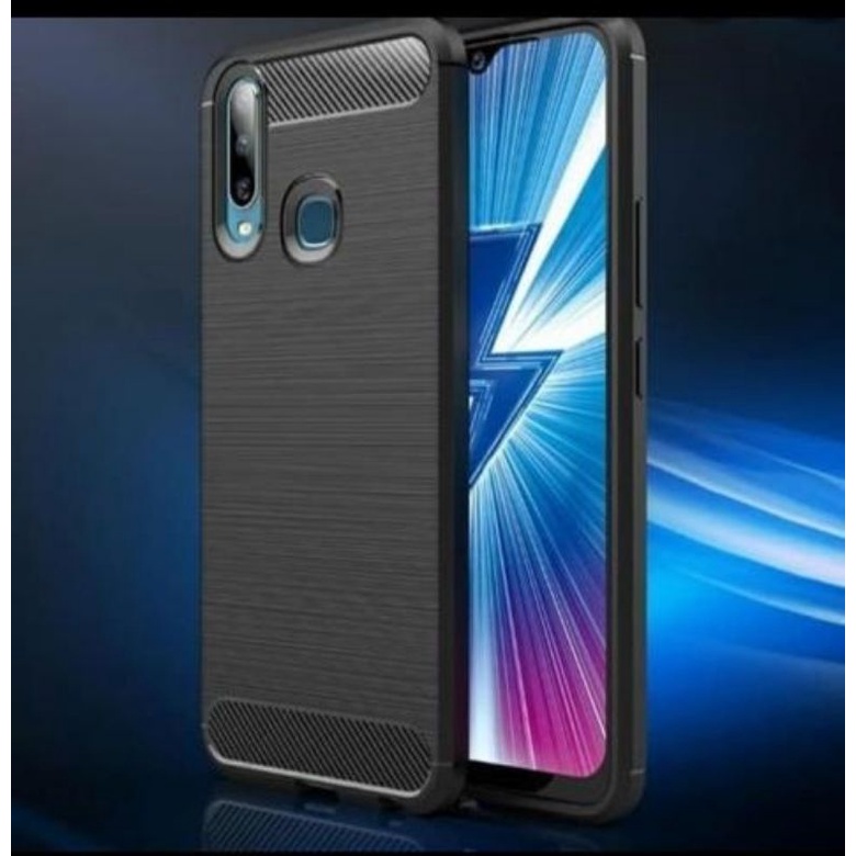 Case Casing Vivo Y12 Y12i Y15 Y17 Ipaky Hitam Carbon