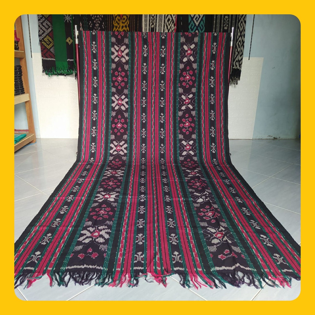 Kain Tenun Troso Jepara Kain batik tenun ikat blanket Halus warna merah mix hijau tua Kain Selimut P