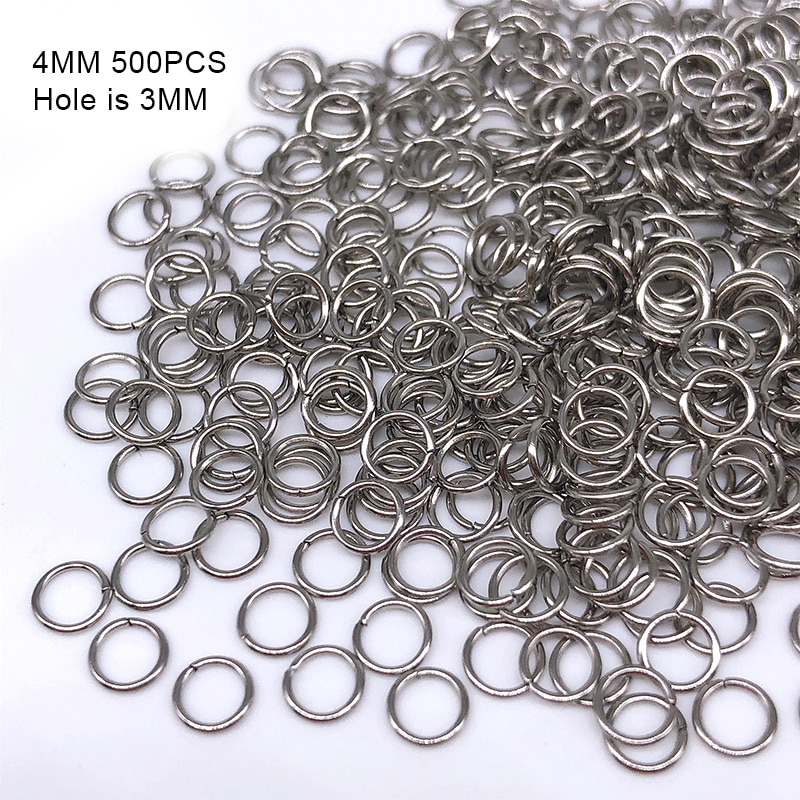 4 5 6mm 500pcs/lot Silver color Connector Stainless Steel Jump Rings DIY Jewelry Findings Components Split single Open ring