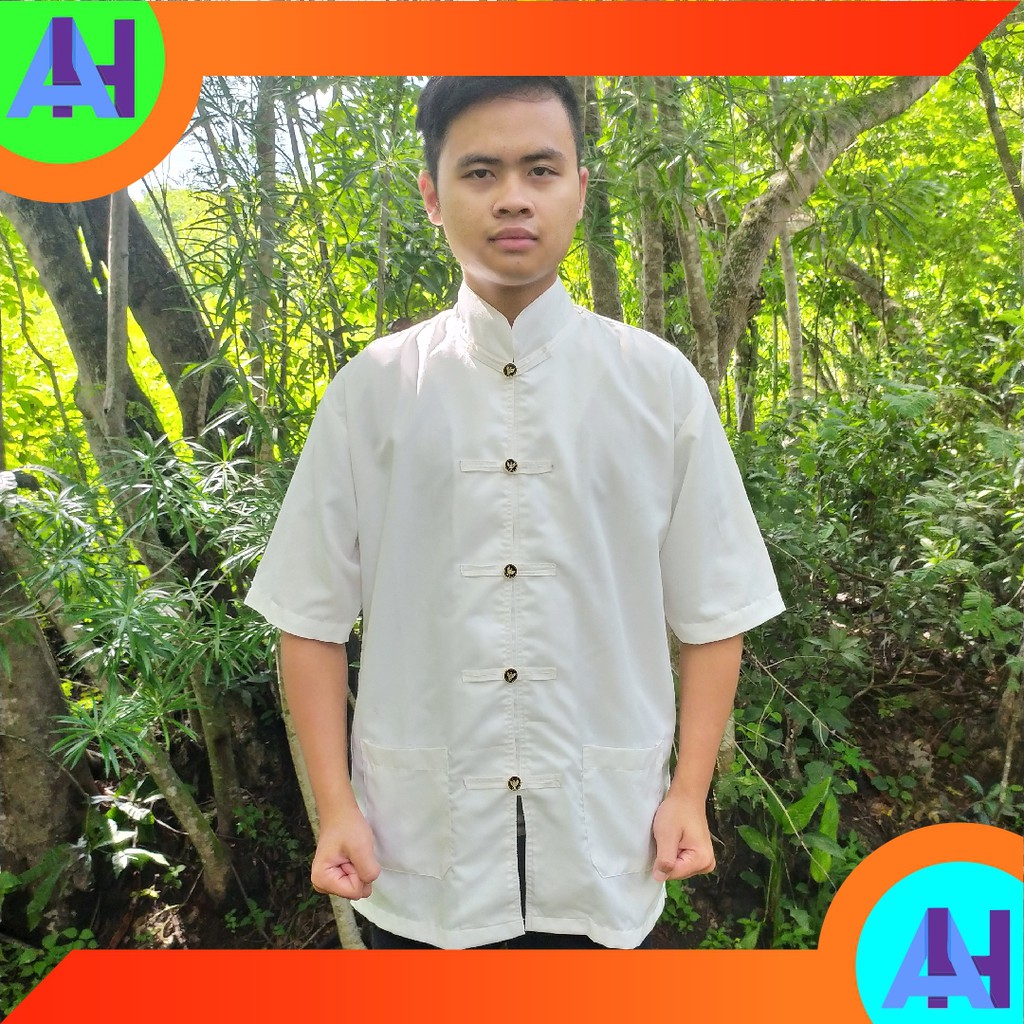 Baju China Model Kemeja Kancing Tengah. Baju China Lengan Pendek. Baju Ip Man, Wushu, Kungfu Master