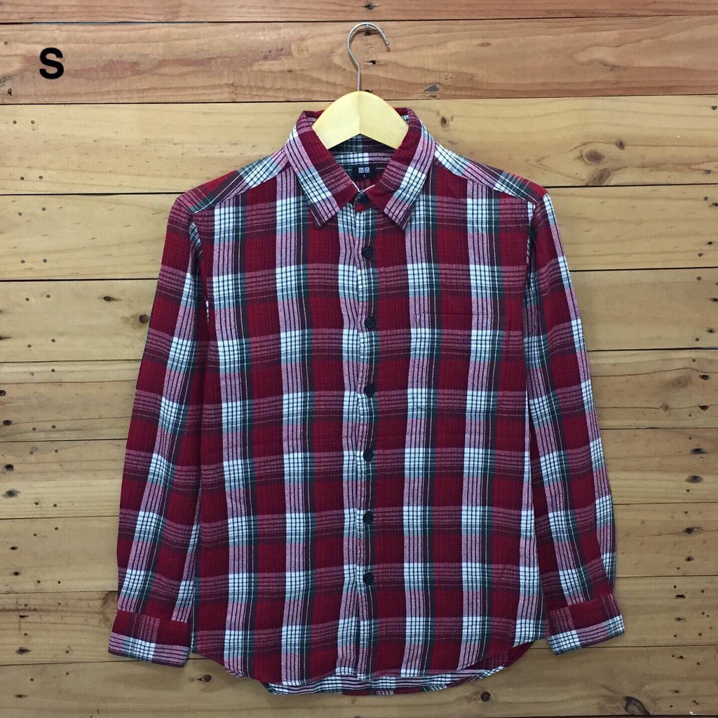 Kemeja Flannel Uniqlo Size S