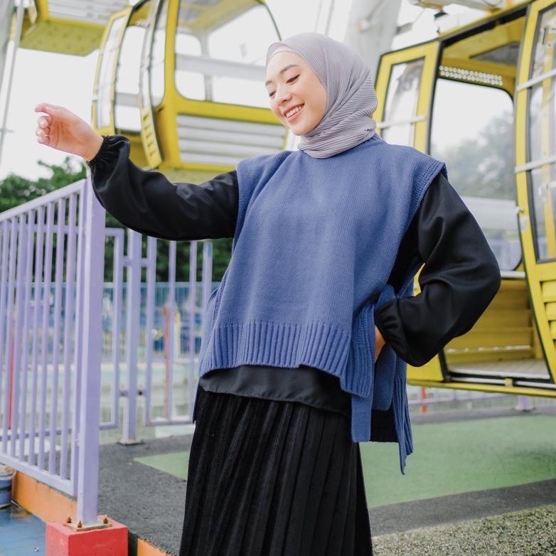 Vest Rompi Rajut Wanita Tali Cod Outer Knit Premium Panjang Dan Murah
