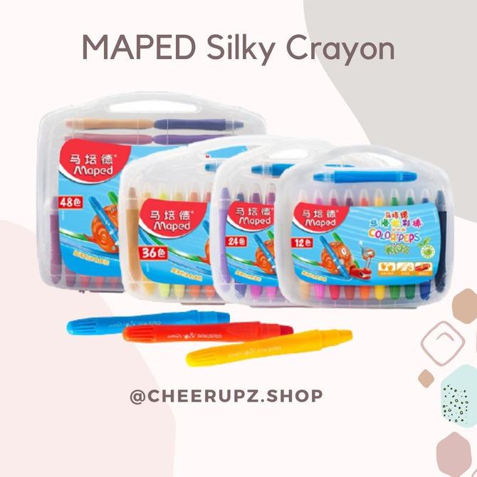 

PERALATAN MENGGAMBAR MAPED WASHABLE SILKY GEL CRAYON 12/24/36/48 WARNA / CRAYON WARNA ANAK PERALATAN
