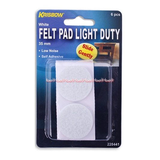 Krisbow Felt Pad Light Duty Pelindung Alas Kaki Meja 35mm Atau Lemari Alas Pelindung Lantai 6pcs