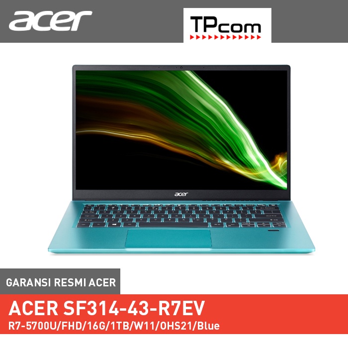 Acer Swift 3 SF314-43-R7EV R7-5700U/FHD/16G/1TB SSD/FP/BL/Win 11 Home-OHS21/Blue/NX.ACPSN.002