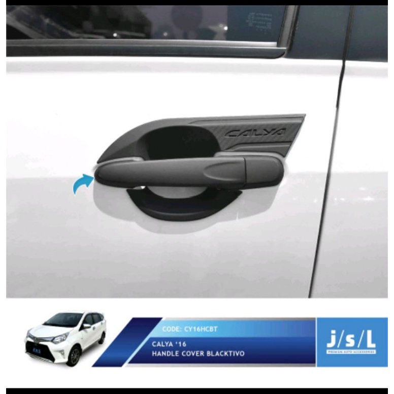 Cover Pegangan Pintu Calya / Sigra Handle Cover Blacktivo