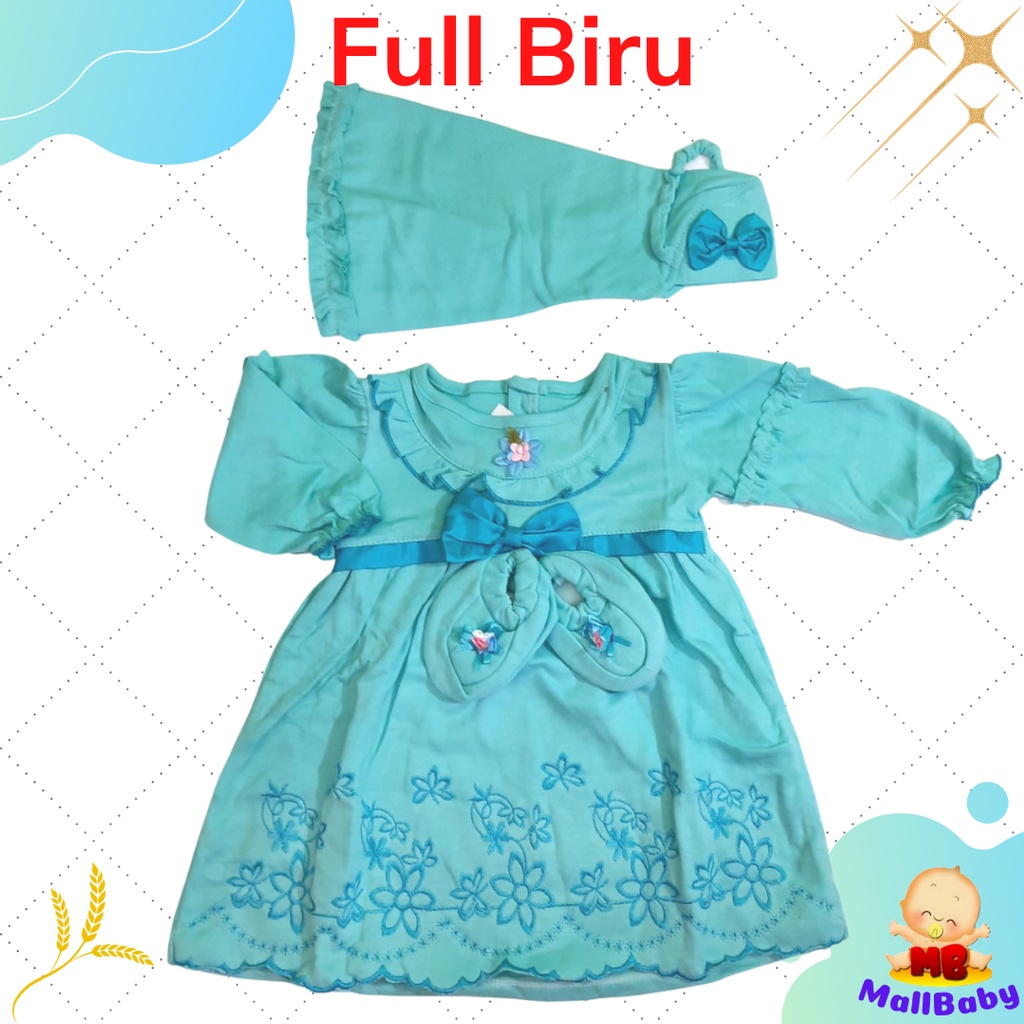 Baju Bayi Perempuan Baru Lahir Newborn Dress Gamis Akikah Aqiqah