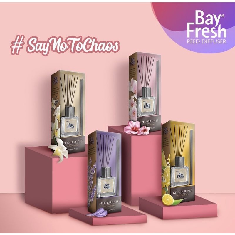 ❤ jselectiv ❤ BAY FRESH Reed Diffuser | Pengharum Ruangan Dengan Minyak Esensial Dilengkapi Batang Rotan BAY FRESH