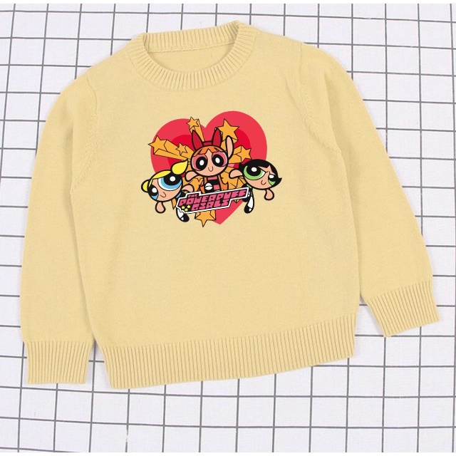 Crewneck Anak Powerpuffgirl Crewneck Size M-XXL