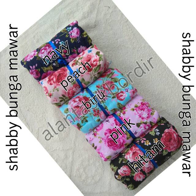 Alantasik - segi 4 shabby bunga (Random motif dan Warna)