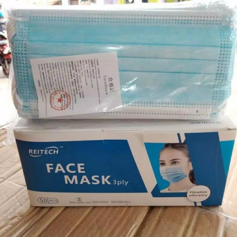Masker DisPosable 3 Ply Isi 50 Pcs/Box